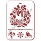 Трафарет Event Design новогодний NGP012 "Рождественский венок", 31х21 см
